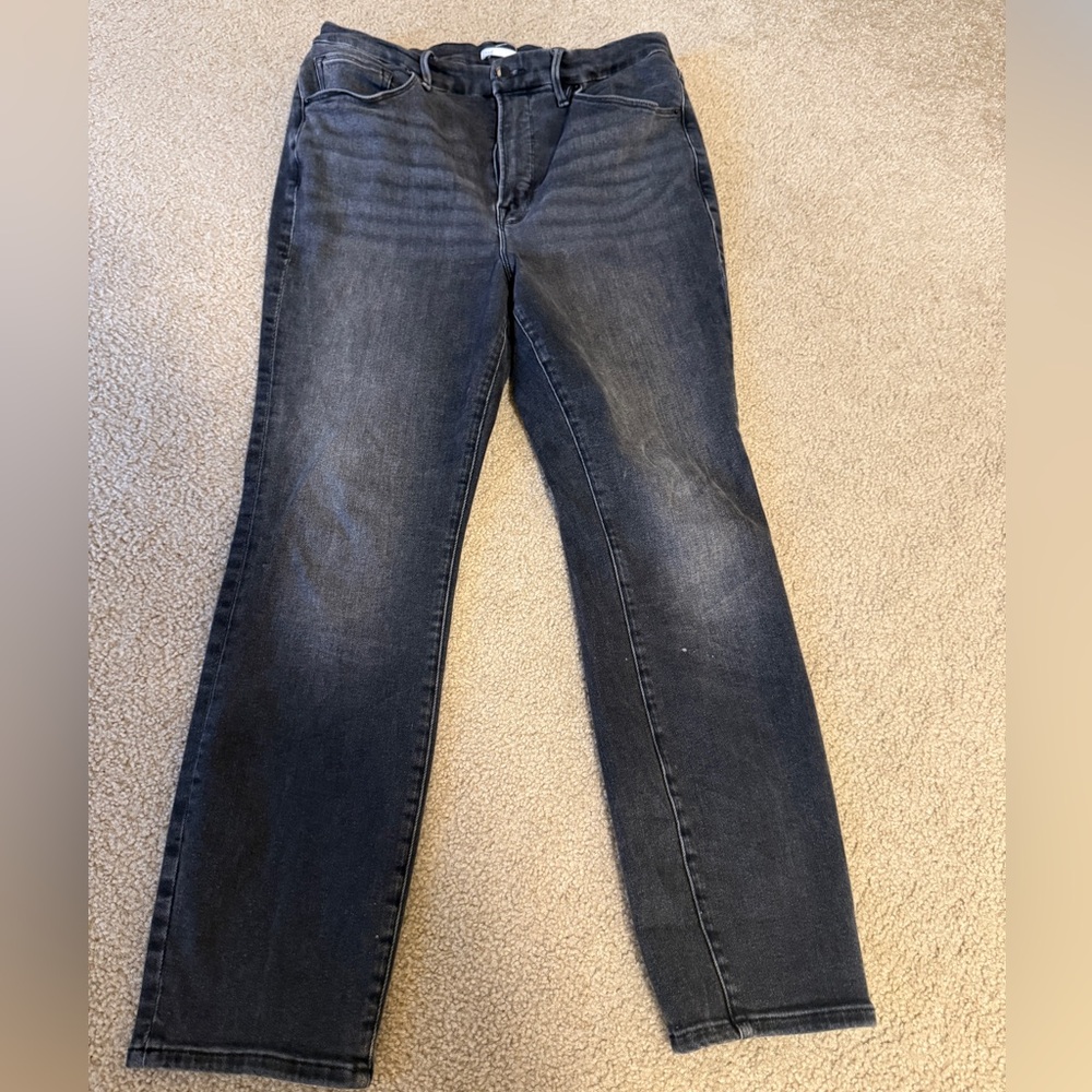 Good American Good Classic Ankle Straight Jeans